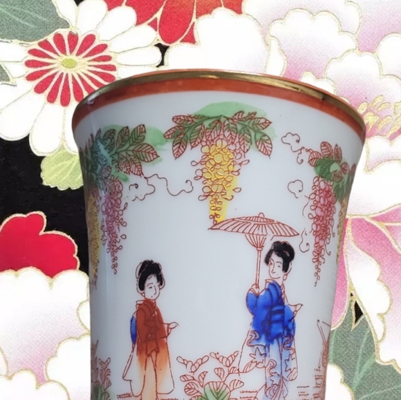 Vintage Geisha Girl's Porcelain Cup - Picture 1 of 12